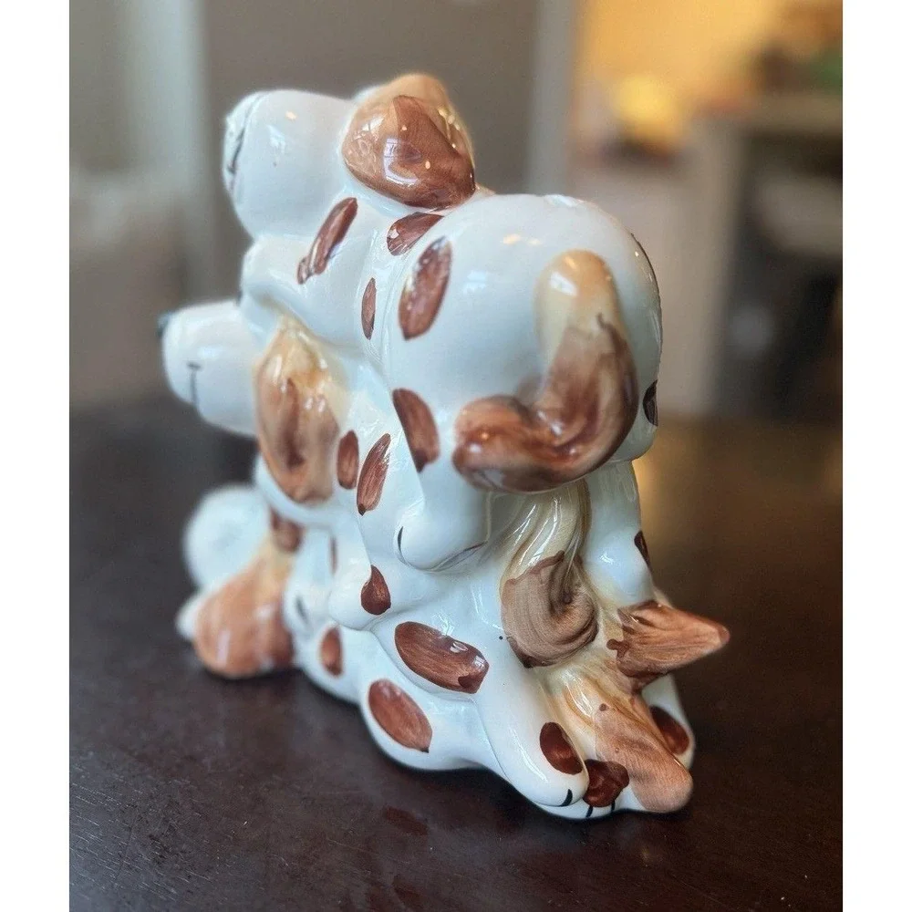 PILE OF PUPPIES - Vintage, Hard to Find, Hand Painted Ceramic Savings Bank 1970s